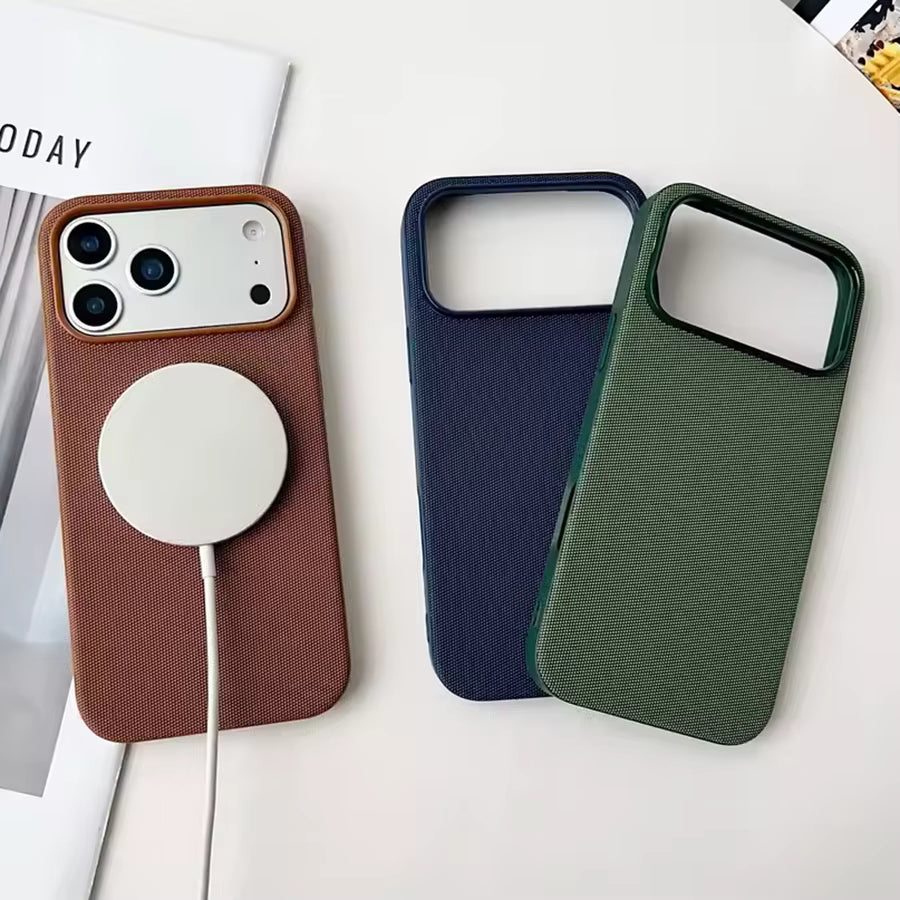 Funda Tejida de Alta Calidad con Tecnología Original para iPhone 17 16 15 14 13 Pro Max 17 Air, Oficial, Compatible con Magsafe, Protección Magnética